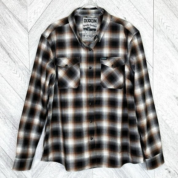 Dixxon Bondo Bucket Flannel Shirt Womens Size XL Long Sleeve Pearl Snap Plaid - Picture 1 of 4